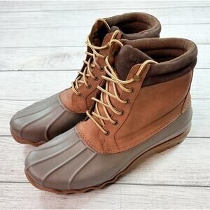 Sperry Mens Brewster Boots Ankle Waterproof Brown STS14140 Size 13